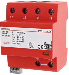 Ogranicznik przepięć T1+T2 4P 12,5/50kA, 1,5kV, TNS, 255V, FM, 941405, DEHN shield