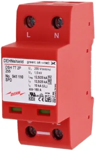 Ogranicznik przepięć T1+T2 2P 12,5/25kA, 1,5kV, TT, 255V, 941110, DEHN
