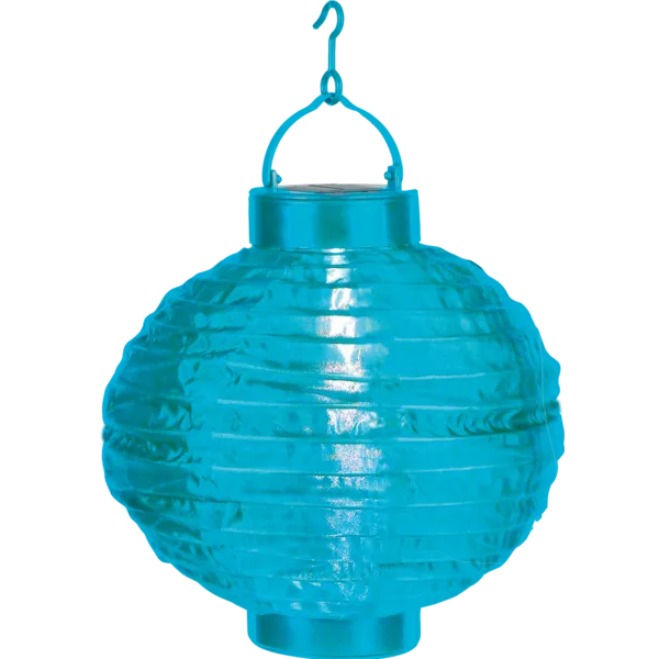 Lampion solarny ogrodowy LED wiszący FESTIVAL niebieski — zdjęcie 2