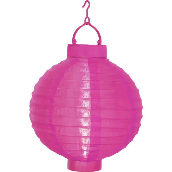 Lampion solarny ogrodowy LED wiszący FESTIVAL różowy — zdjęcie 2