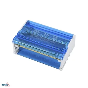 Blok rozdzielczy 60 zacisków, 4x15 (11x5,3mm + 2x7,5mm + 2x9,1mm), A18-MDB-415, BEMKO