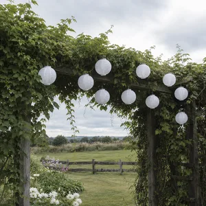 Łańcuch solarny ogrodowy 10 lampionów LED FESTIVAL