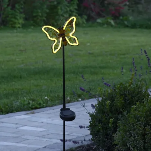 Motylek solarna dekoracja ogrodowa LED wbijana Linny — zdjęcie 3