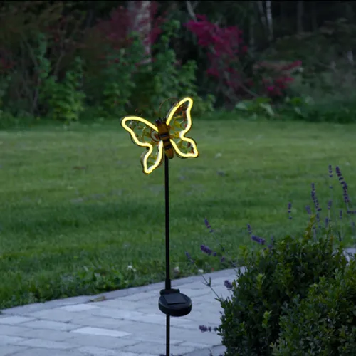 Motylek solarna dekoracja ogrodowa LED wbijana Linny — zdjęcie 4