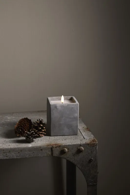 Świeca LED woskowa FLAMME CEM cementowa obudowa 11,5cm na baterie — zdjęcie 4