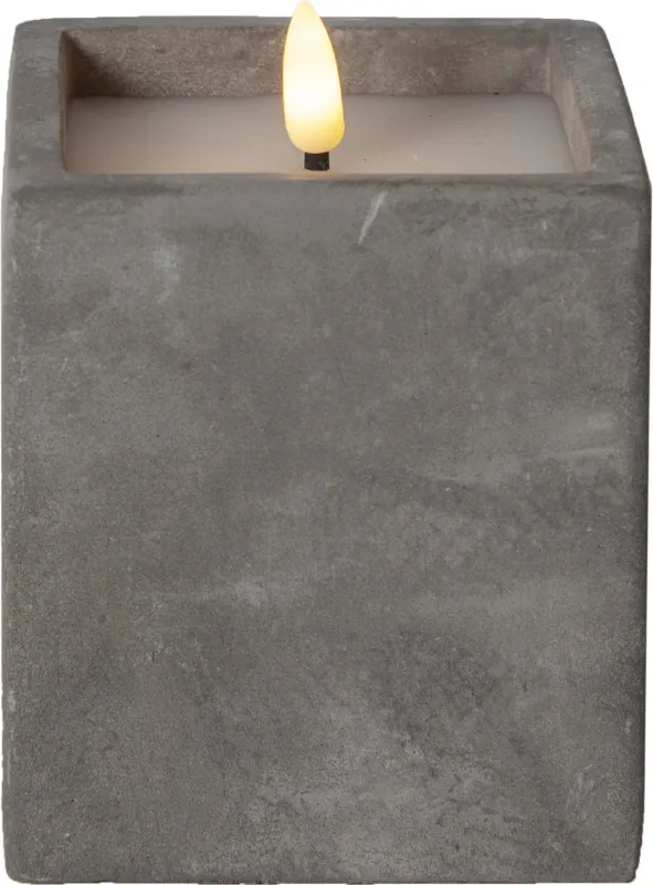 Świeca LED woskowa FLAMME CEM cementowa obudowa 11,5cm na baterie — zdjęcie 8