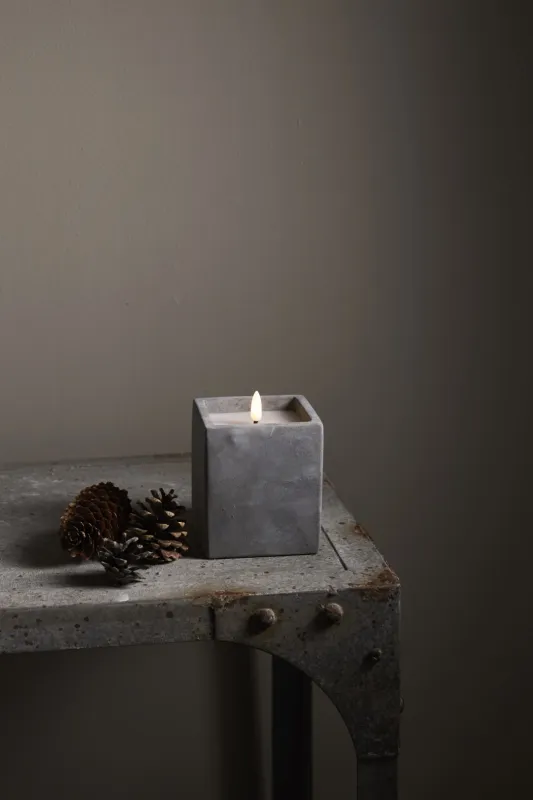 Świeca LED woskowa FLAMME CEM cementowa obudowa 11,5cm na baterie — zdjęcie 9