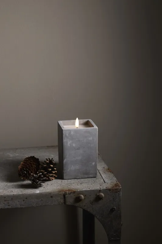 Świeca Led woskowa FLAMME CEM cementowa obudowa 14,5cm na baterie — zdjęcie 7