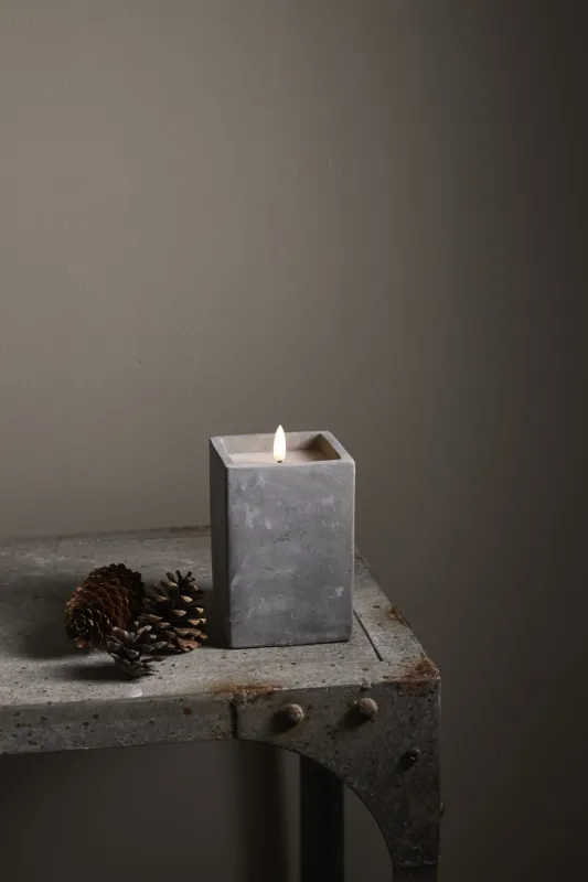 Świeca Led woskowa FLAMME CEM cementowa obudowa 14,5cm na baterie — zdjęcie 8