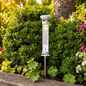 Termometr solarna dekoracja ogrodowa LED wbijana Celsius
