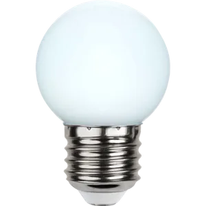 Żarówka LED G45 1W Biała Zimna Plastikowy Klosz 6500k
