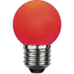 Żarówka LED G45 1W Czerwona Plastikowy Klosz