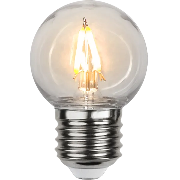 Żarówka LED G45 1W Filament Plastikowy Klosz 2200k — zdjęcie 5