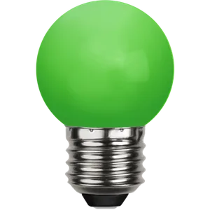 Żarówka LED G45 1W Zielona Plastikowy Klosz