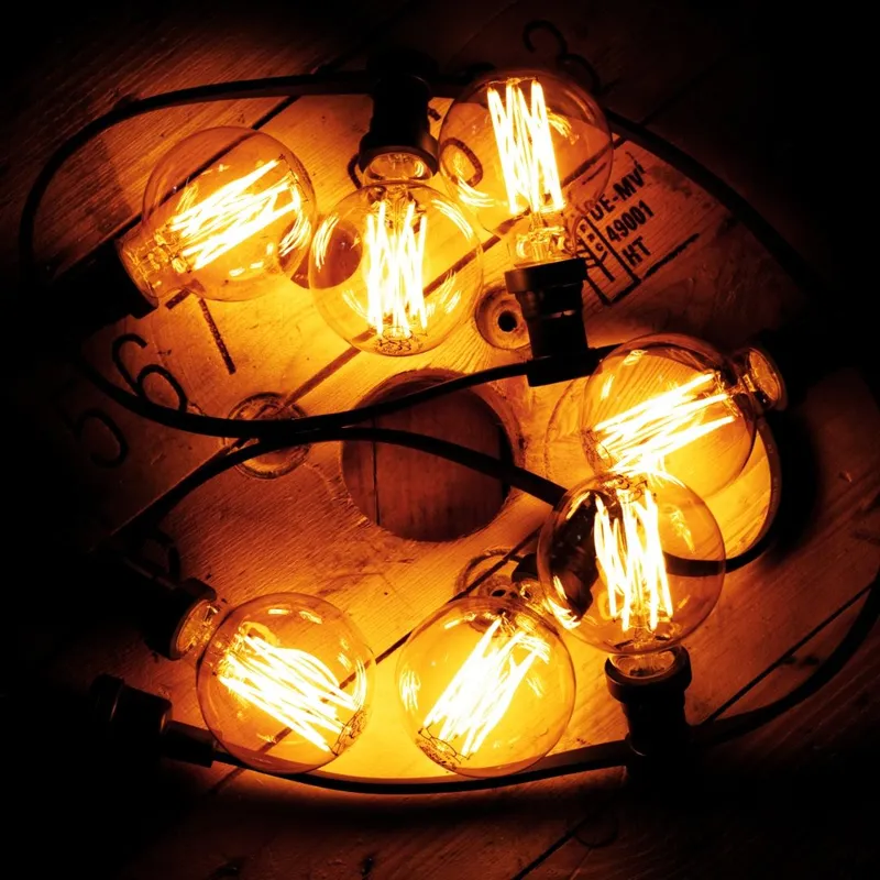 Żarówka LED G95 3,7W Filament VINTAGE GOLD Ściemniana — zdjęcie 2