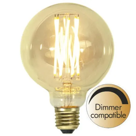 Żarówka LED G95 3,7W Filament VINTAGE GOLD Ściemniana — zdjęcie 5