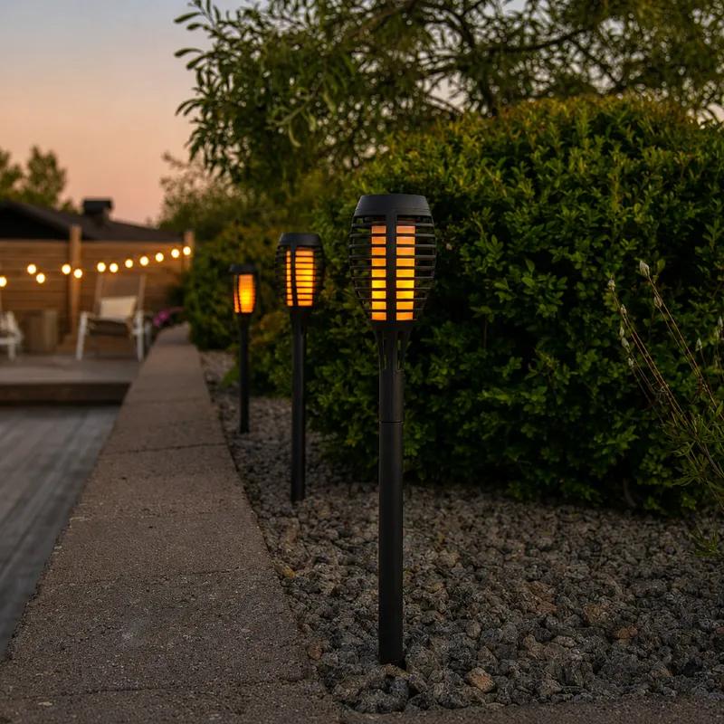 Zestaw 24x lampion solarny ogrodowy LED FLAME MINI — zdjęcie 4