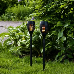 Zestaw 2x lampion ogrodowy Led solarny FLAME efekt płomienia