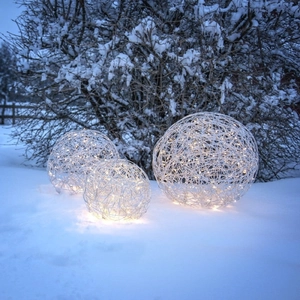 Dekoracja LED metalowa Kula TRASSEL 77 cm średnicy