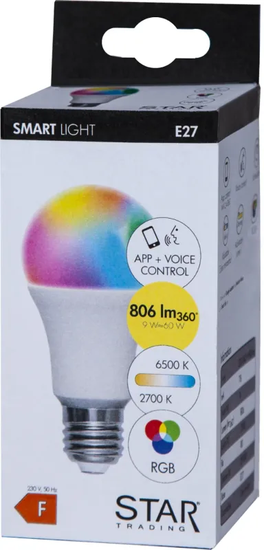 Smart żarówka LED E27 9W Wi-Fi RGB+CCT ściemniana — zdjęcie 2